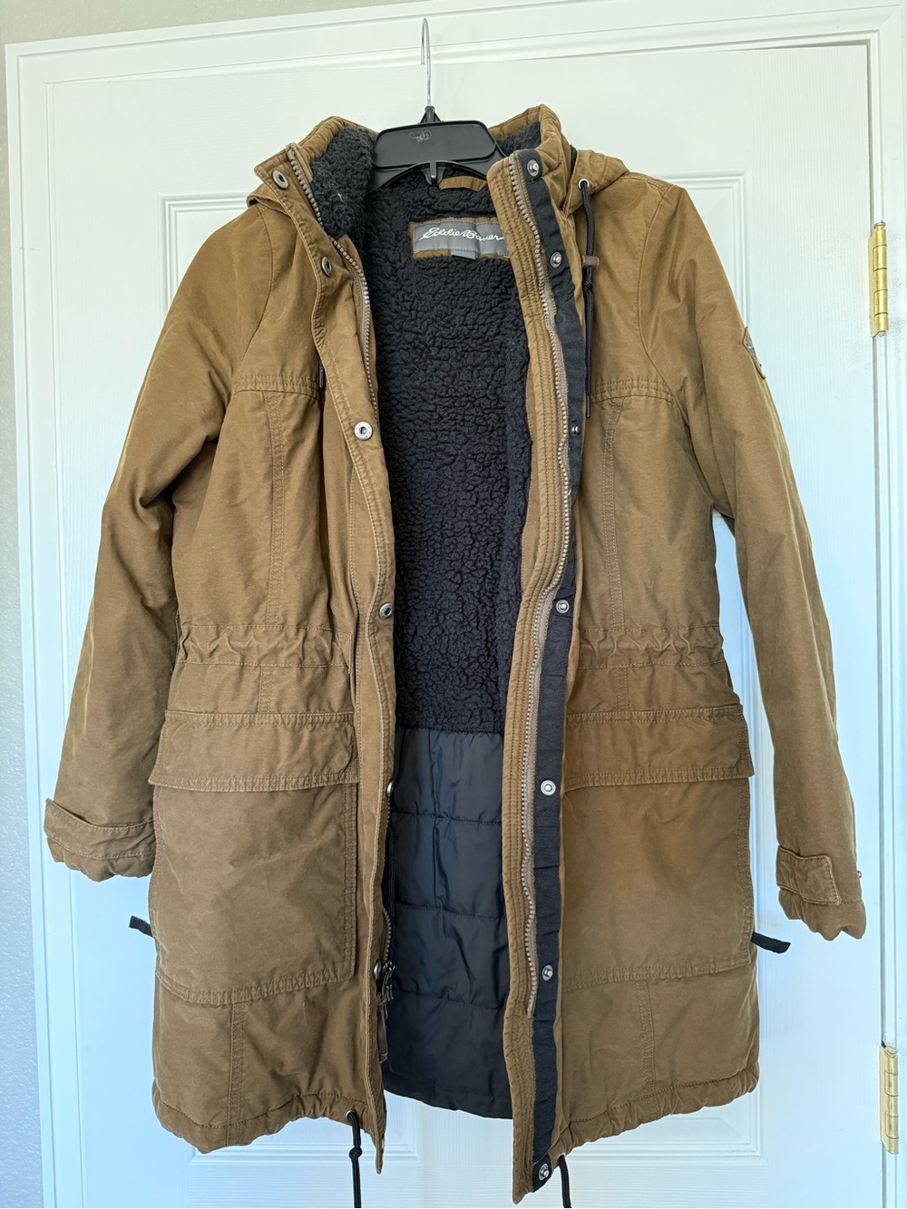 Eddie Bauer Sherpa Lined Parka Jacket Sz M